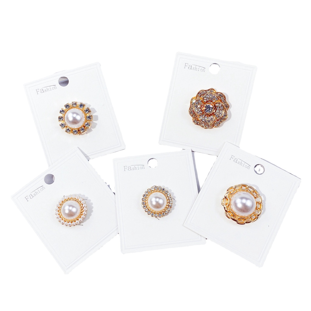 Ghim Cài Áo Từ Tính Đính Ngọc Trai Giả Thời Trang