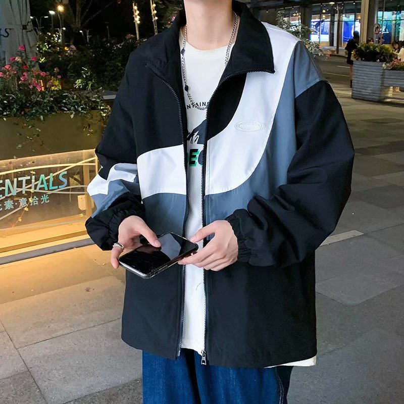 Áo Khoác Bóng Chày Cổ Đứng Dáng Rộng Phong Cách Hàn Quốc Dễ Phối Đồ