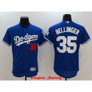 Áo bóng chày cộc tay cổ tròn in chữ dodgers thời trang nam