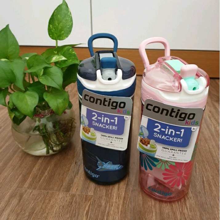Bình Nước Contigo Kids - AutoSpout 2in1 Sip & Snack cho bé