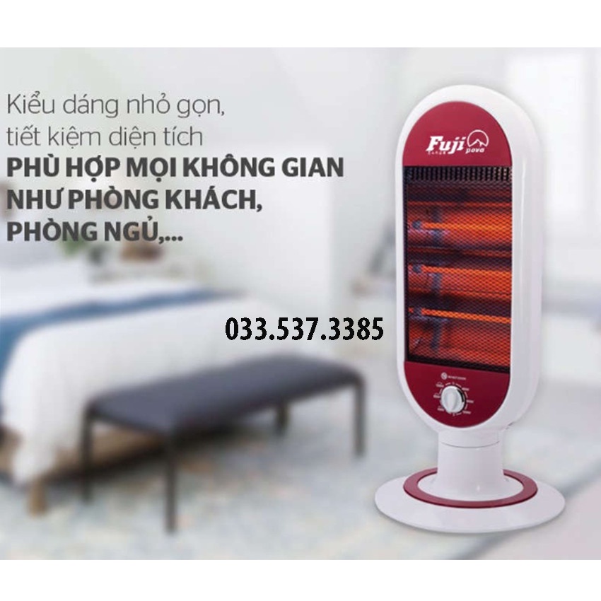 Đèn sưởi cho bé, bóng đèn sưởi FUJI 01 công suất 1200w, có 3 bóng hồng ngoại, tự động ngắt khi đổ