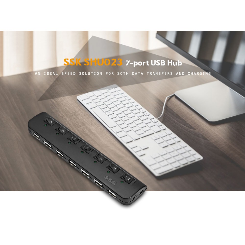 HUB 7 PORT CÓ NGUỒN SSK SHU023
