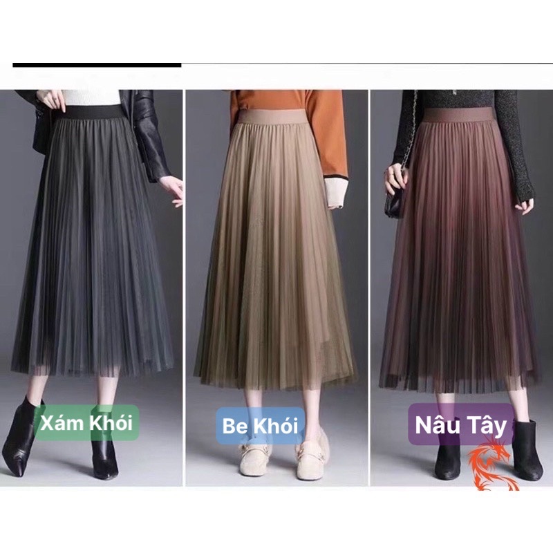 Chân váy Von Loang Dáng Dài-hàng QCCC.siêu đẹp(Ảnh Thật)
