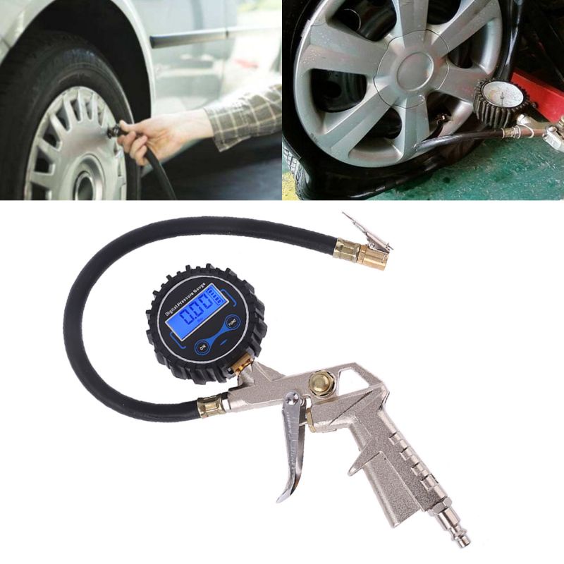 Máy Đo Áp Suất Lốp Xe Hơi Kỹ Thuật Số Màn Hình LCD