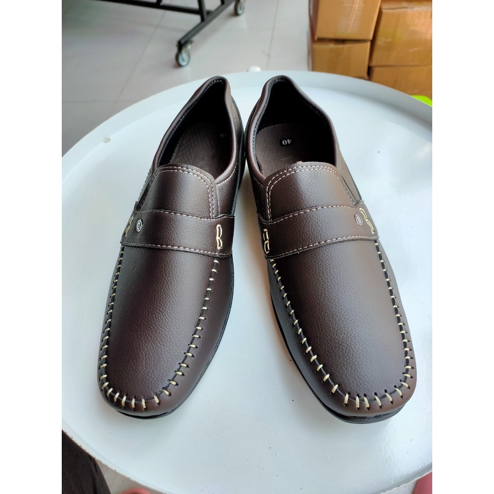 Giày lười nam mẫu mới , nk07 size từ 39 - 43 , màu đen , nâu đen
