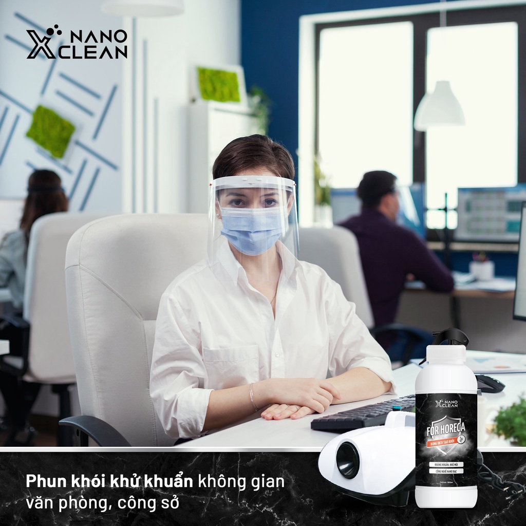 Nano Xclean For Horeca Dung Dịch Tạo Khói, Phun Khói 1L-Khử Mùi, Diệt Khuẩn Nhà Ở, Khách Sạn, Nhà Hàng-Nano Bạc AHT CORP