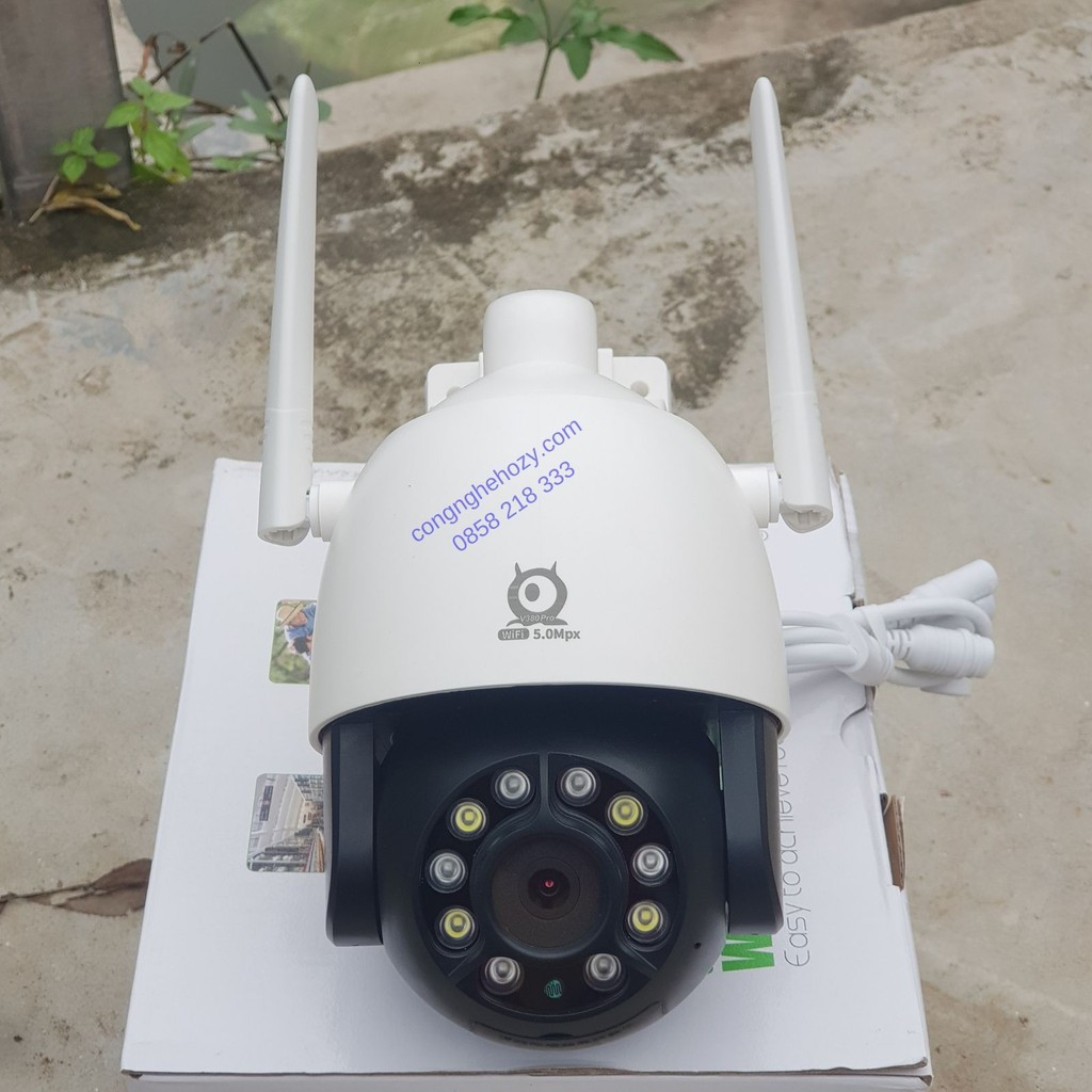 Camera wifi ngoài trời chống nước V380 PRO 5.0 mpx C15 HD xoay 360 quay đêm có màu, 2K 2560 x 1920p | BigBuy360 - bigbuy360.vn