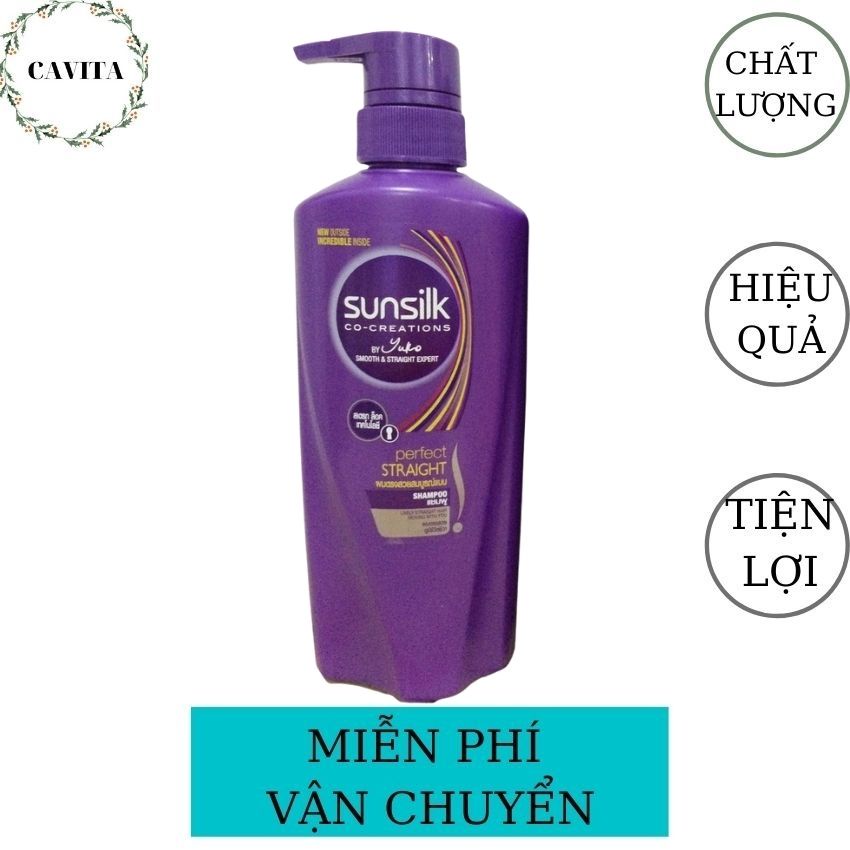 Dầu Gội Sunsilk Mềm Mượt 400ml-450ml Thái Lan CAVITA giúp nuôi dưỡng tóc dài, dày, óng mượt suốt ngày dài