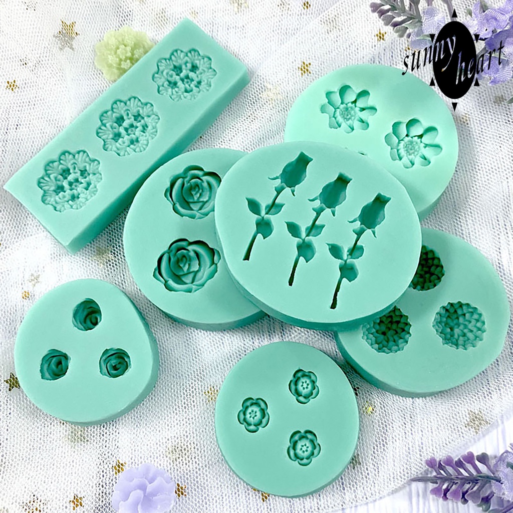 Khuôn Silicone Tạo Hình Làm Bánh Kẹo Hình Trái Tim 3D