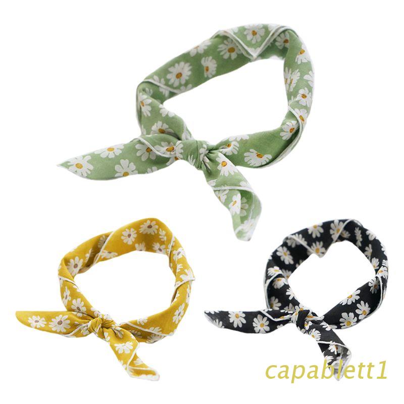 Khăn choàng cổ bằng cotton hình vuông in họa tiết hoa cúc thời trang cho nữ
