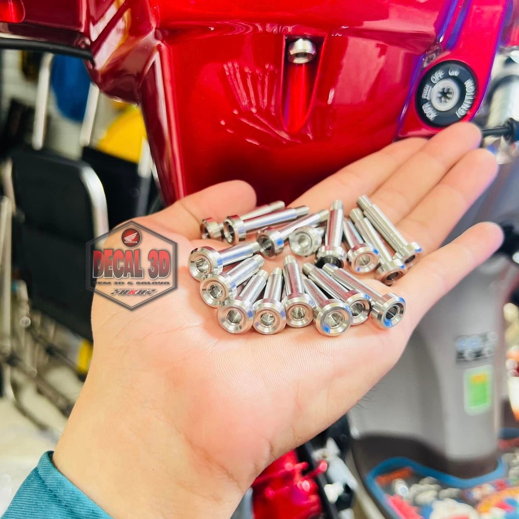 Ốc lắp gáy nhựa cổ (bợ cổ) Dream chất liệu inox 304 cnc chuẩn như zin