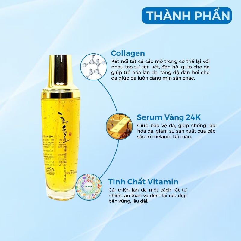 Serum Vàng 24k - Serum Dưỡng Trắng Da Dưỡng Ẩm Tinh Chất Vàng 24k Cao Cấp Labelage Hàn Quốc 130ml