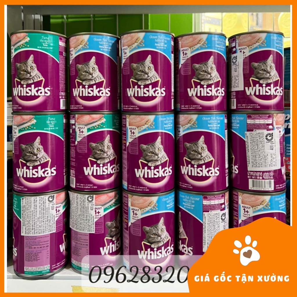 [400g] Pate lon Whiskas cho mèo ⚡SIÊU_ƯU_ĐÃI⚡ngẫu nhiên vị - CÁ NGỪ và CÁ BIỂN - PET&amp;JOI