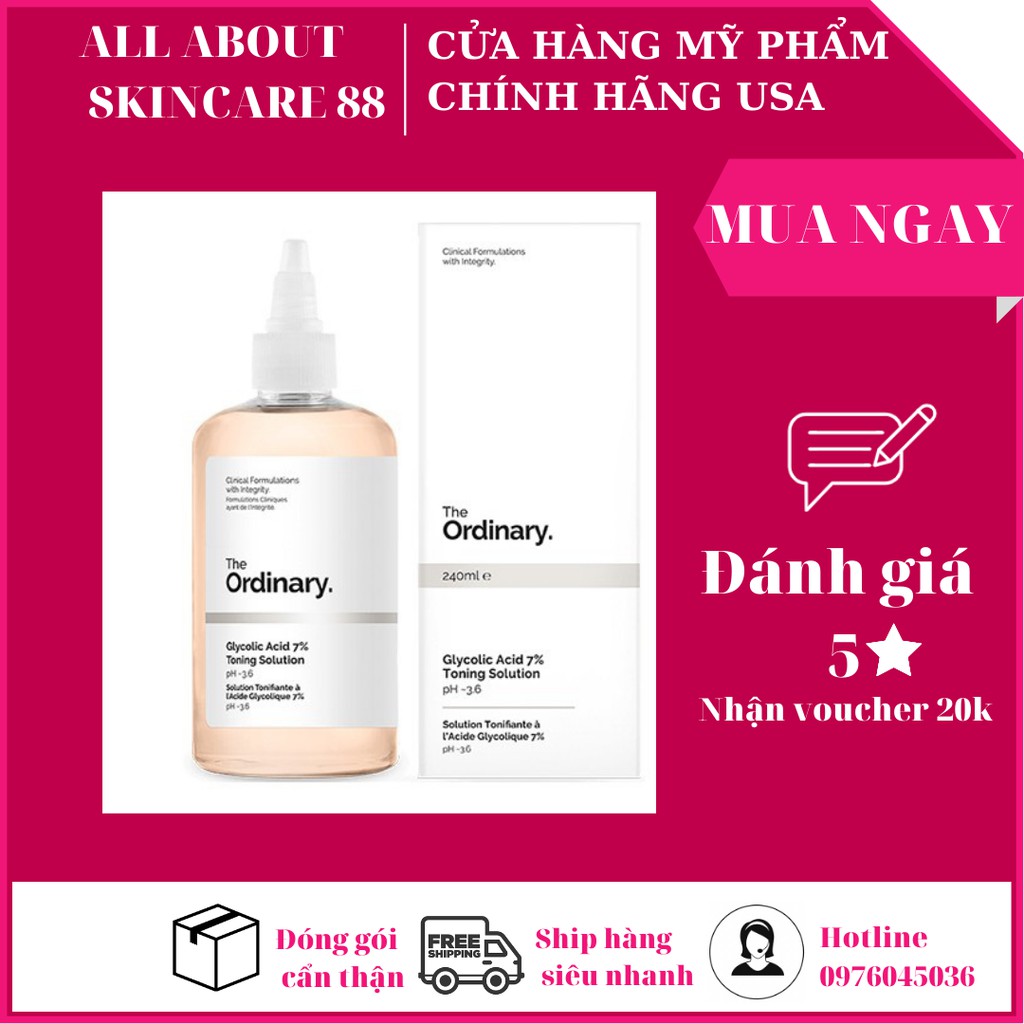 Nước hoa hồng The Ordinary Glycolic Acid 7% Toning Solution 240ml