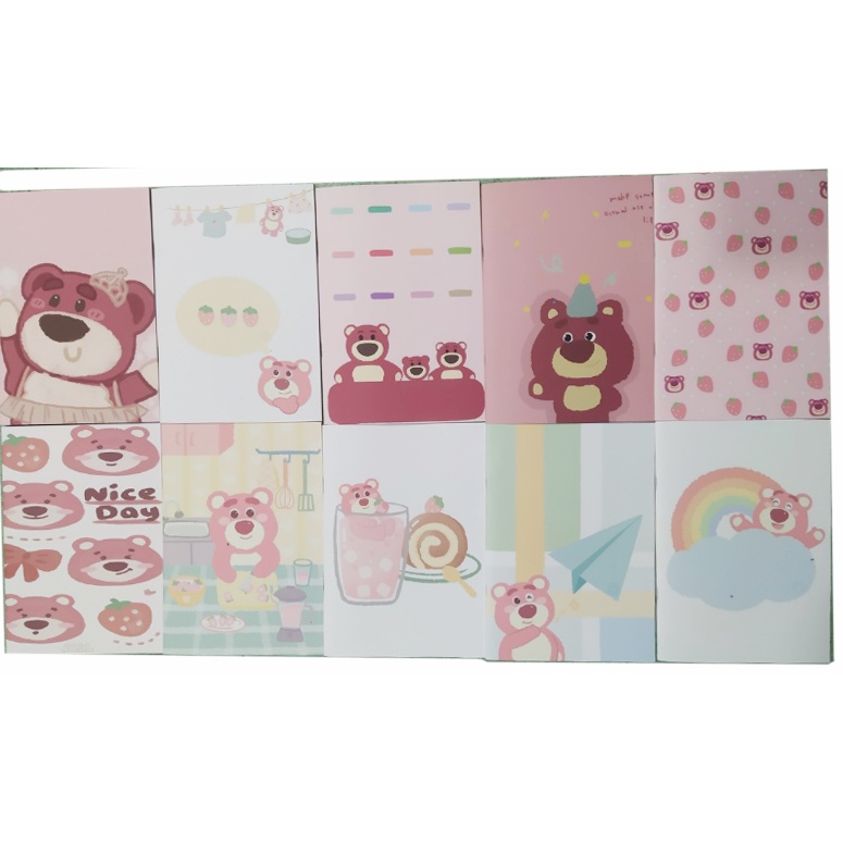 vở gấu dâu tây lotso S7VI74 tập thần tượng 25x17cm 80 trang giấy đẹp kẻ ngang