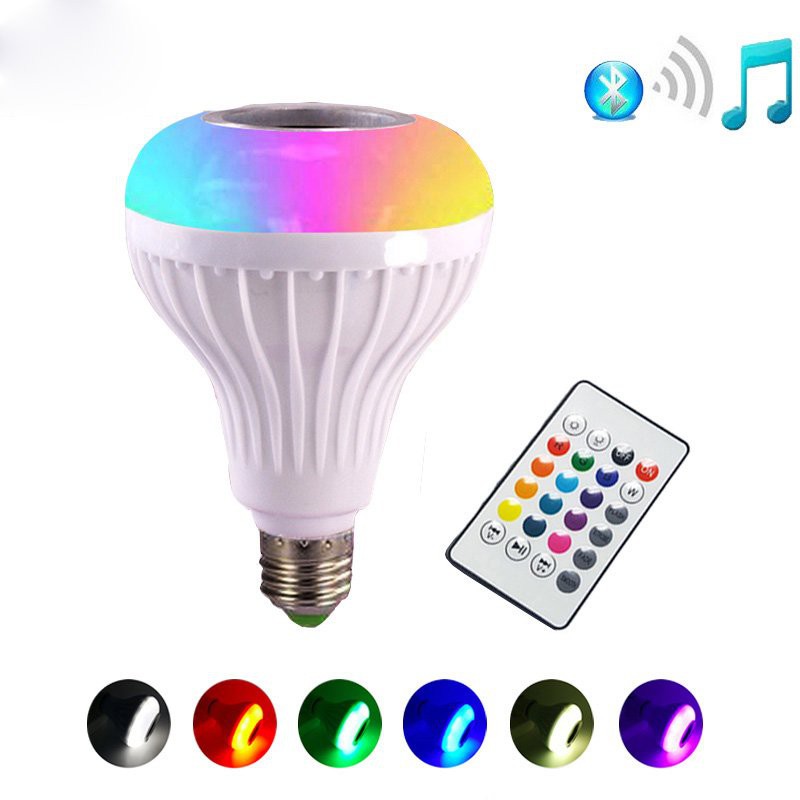 Bóng đèn led,Bóng đèn kiêm loa nhiều màu ( LED Music)