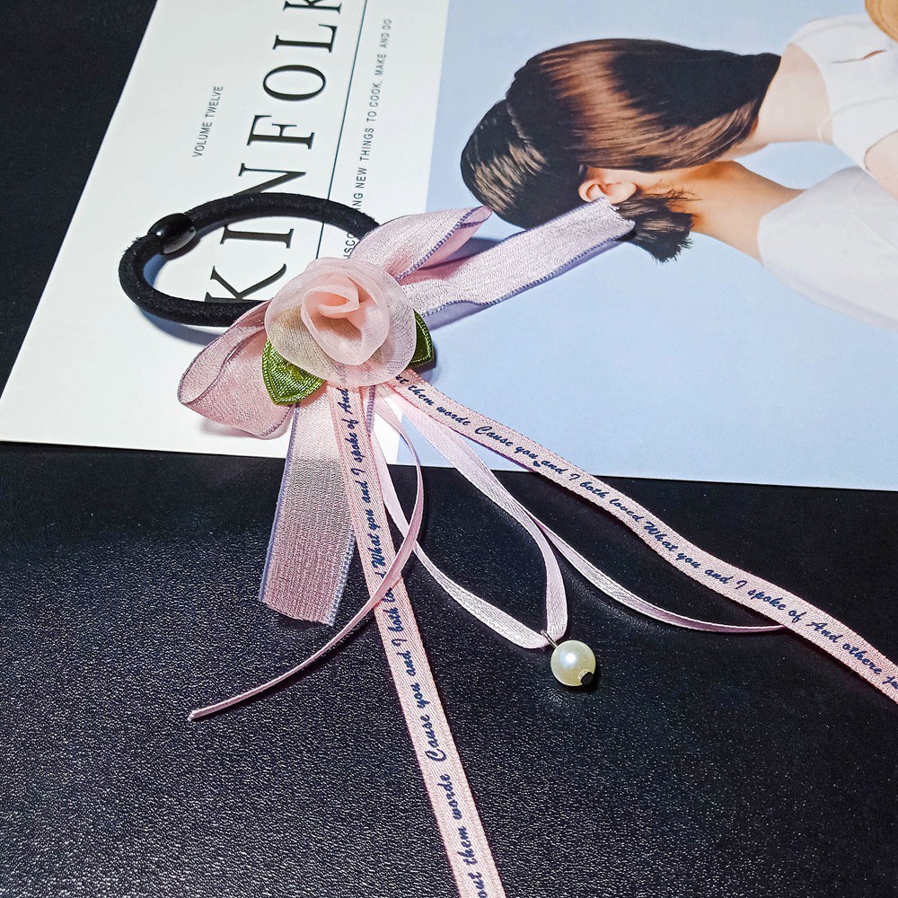 Cột tóc Tua Rua Hoa Hồng nữ tính MS: CT6 - Hưng Long PC