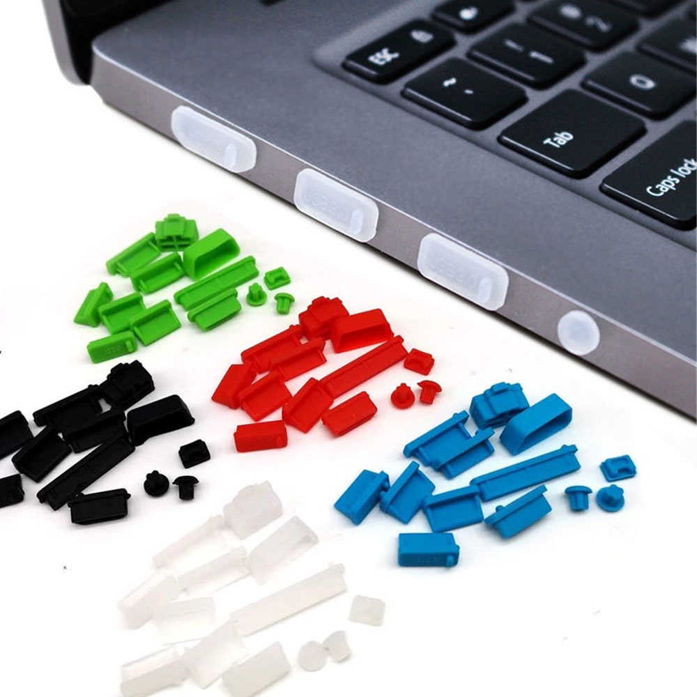 Set 16 Nắp Silicone Đậy Ổ Cắm Laptop Chống Bụi RJ45 Tiện Dụng