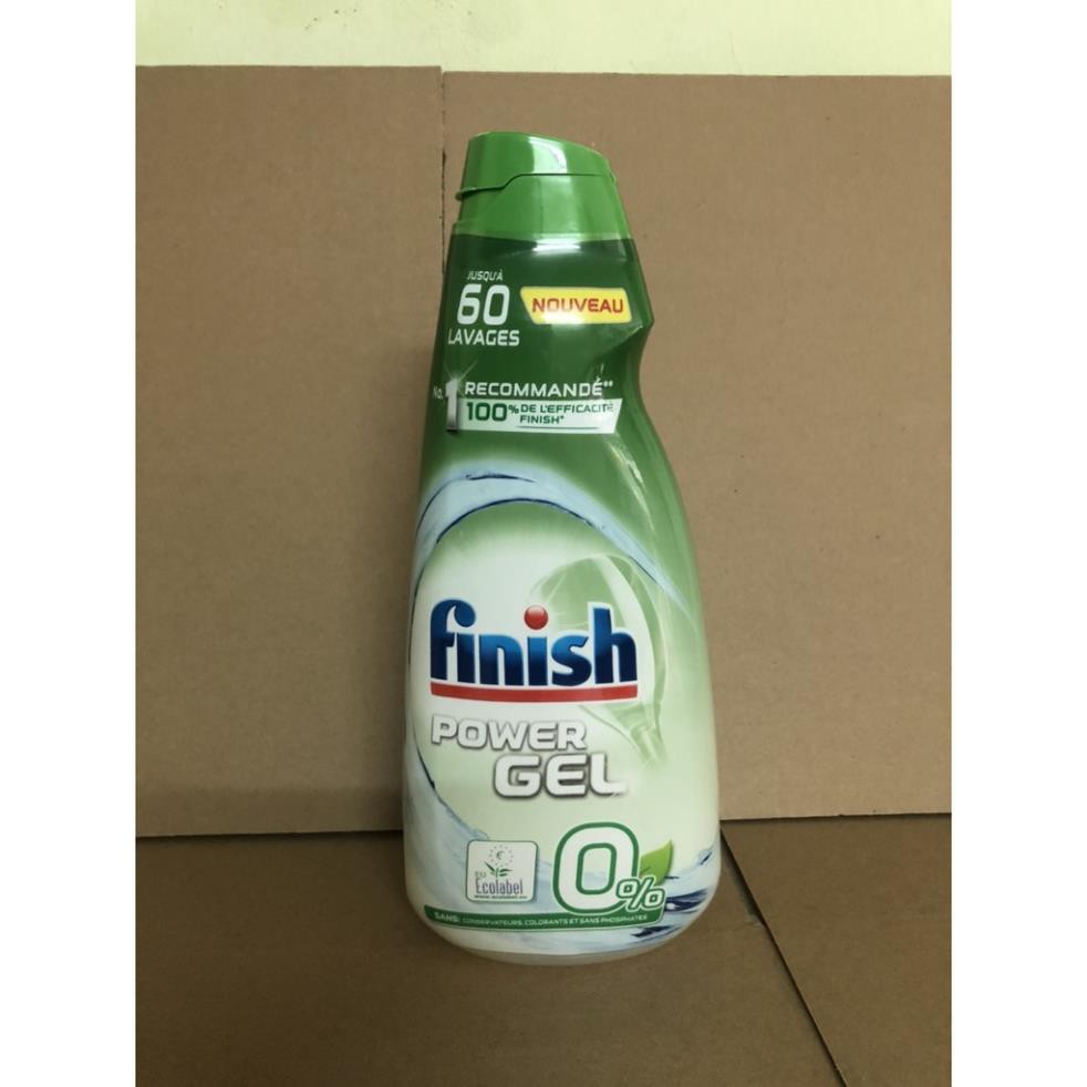 Combo Gel rửa bát Finish Eco 0% và nước làm bóng Finish Eco 0%