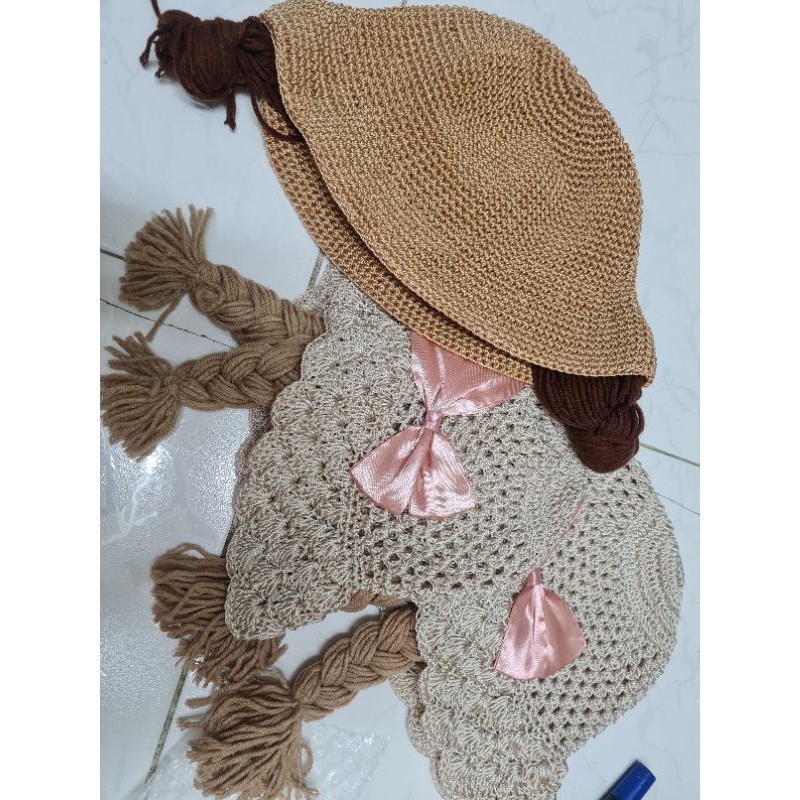 nón cói handmade cho bé