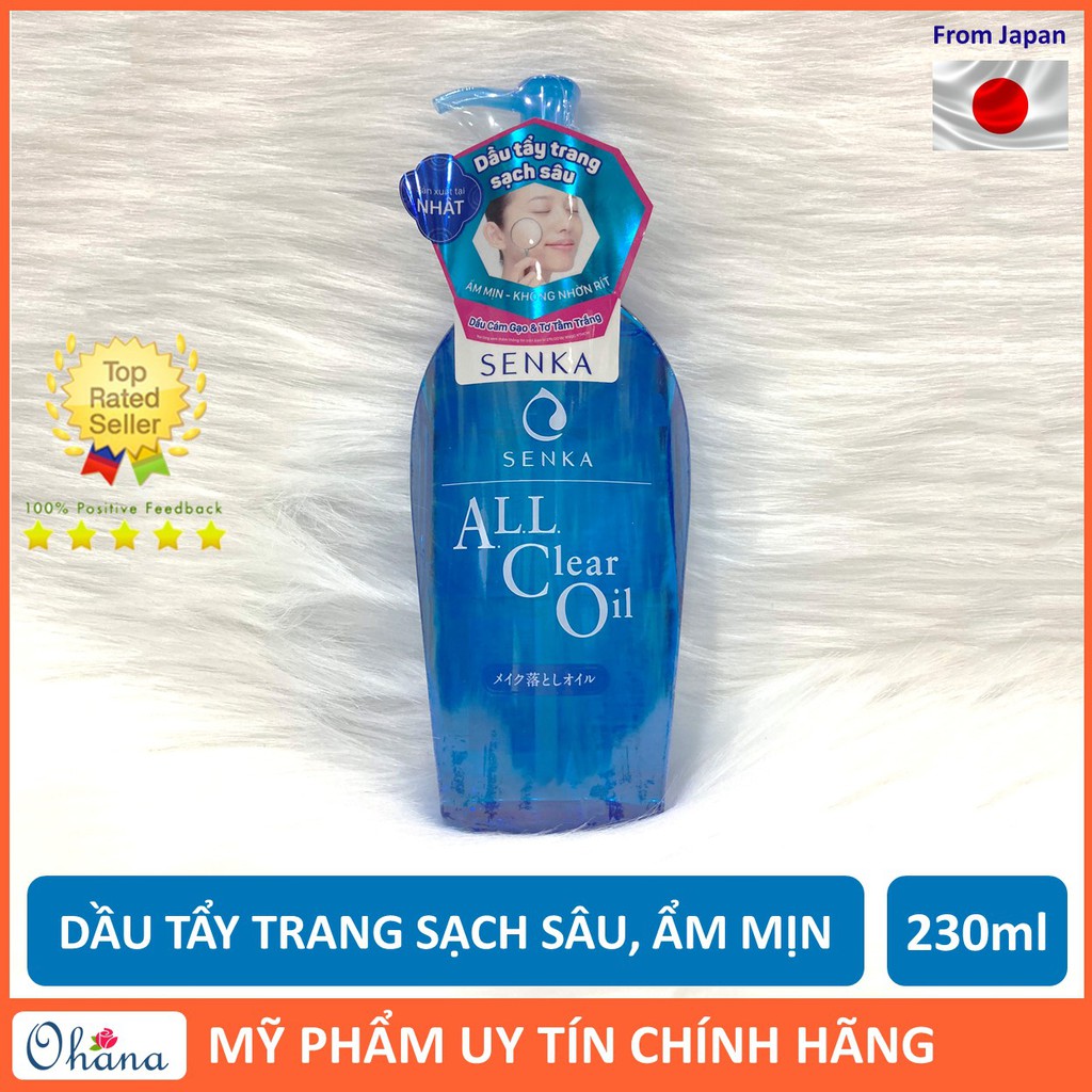 Dầu Tẩy Trang Sạch Sâu, Thoáng Da Senka All Clear Oil 230ml