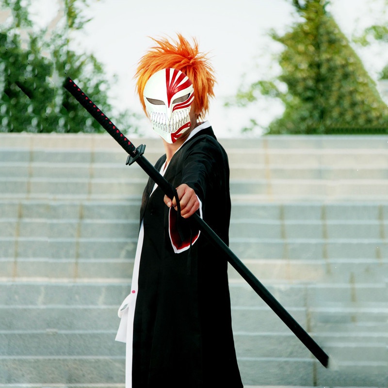 Bộ Trang Phục Hóa Trang Nhân Vật Anime Bleach Ichigo Kurosaki Ichigo Gồm Áo Choàng Đen Và Quần Ống Hút