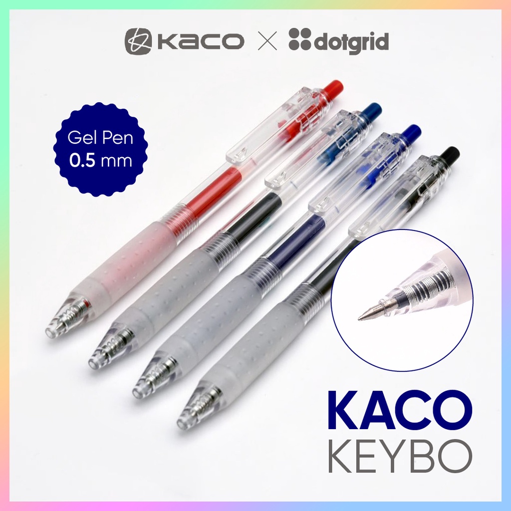 Bút bi gel KACO Keybo 4 màu tùy chọn (cây lẻ)