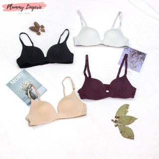 Áo lót nữ áo ngực không gọng freeship áo bra ren đệm mỏng đơn giản tinh tế mềm nhẹ thoải mái Plummy Basic Bra PLBR004