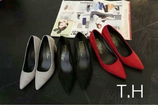 Giày da lộn gót trụ 5p, 7p size 36