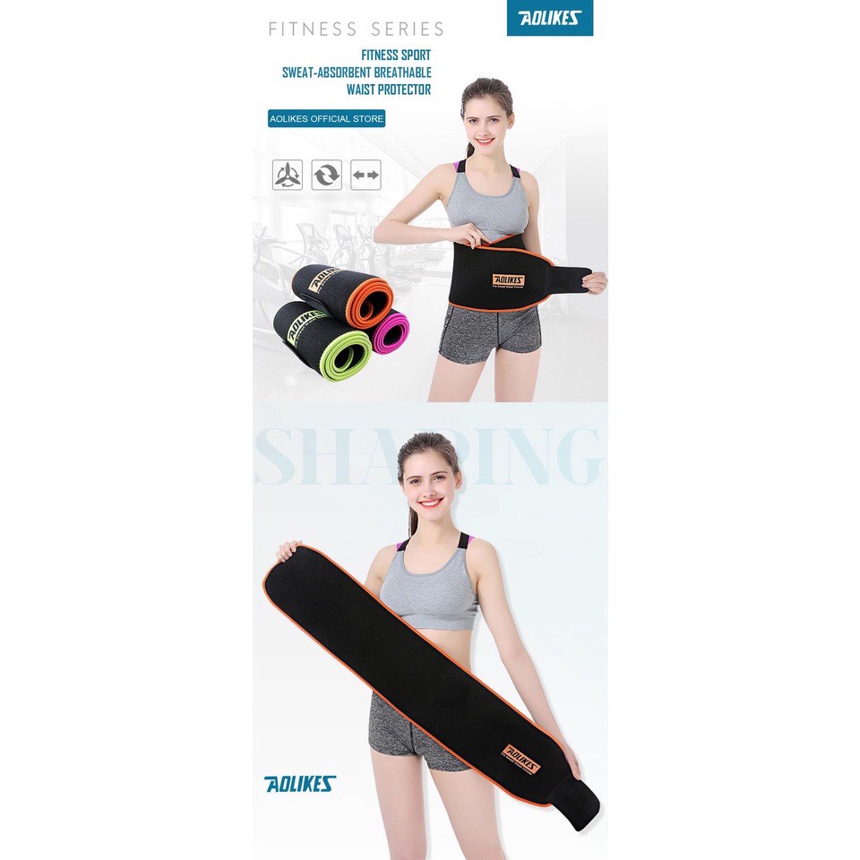 Đai quấn nóng giảm mỡ bụng, tập YOGA, GYM chính hãng Aolikes- ORI STORE