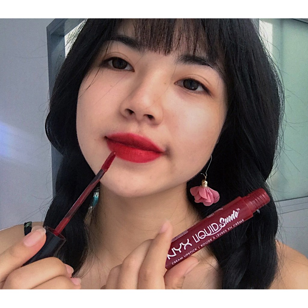 Son Kem NYX Liquid Suede Cream Lipstick Đỏ Cherry 03 Cherry Skies Cam Đỏ 05 Orange County Hồng Đào 02 Life's A Beach