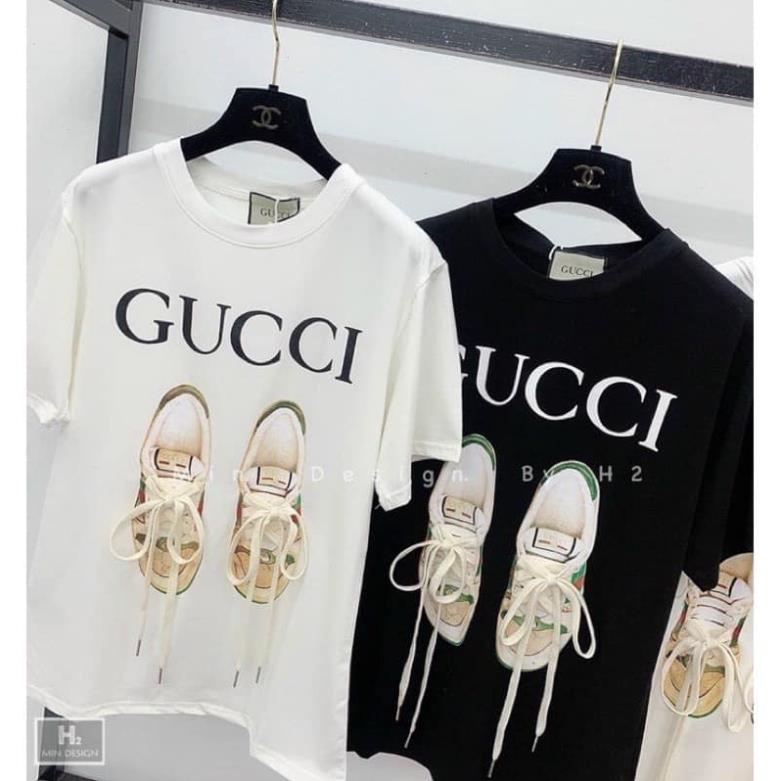 Áo phông hoạ tiết đôi giầy, chất đẹp không xù ko phai | BigBuy360 - bigbuy360.vn