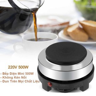 Bộ Ấm Pha Cafe, Combo Ấm Cafe Moka Pot Moka 300ml ( 6 Cup ) Và Bếp Điện Mini 500W Đun Các Loại Ấm