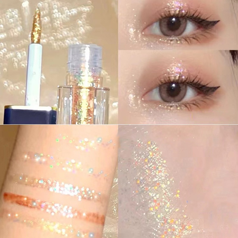 Phấn Mắt Dạng Lỏng Ánh Kim Tuyến Lấp Lánh Tự Nhiên Lâu Trôi