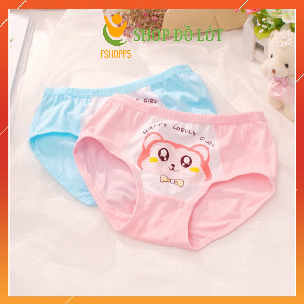 Quần chíp bé gái 2-10 tuổi chất cotton mềm thoáng khí co giãn tốt họa tiết đủ màu sắc LOTBE