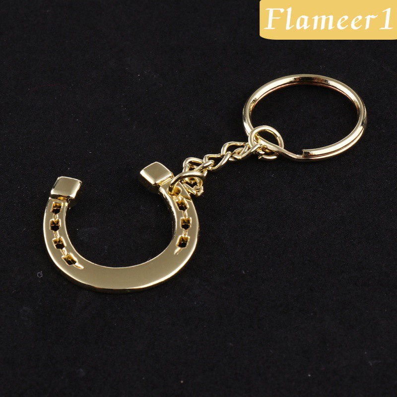 [Flameameer1] Móc Khóa Hợp Kim Bạc Mặt Hình Móng Ngựa Thời Trang Quà Tặng Nam A