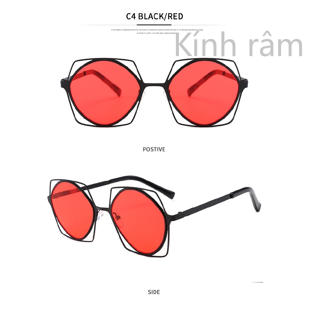 Kính mát gọng kim loại thiết kế cổ điển cho nam nữ