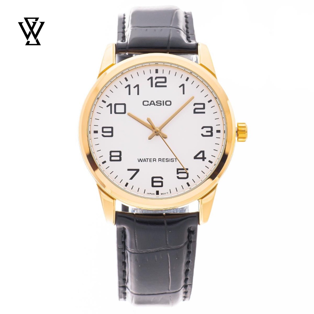 Đồng Hồ Quartz Nam Casio WATCHSTORE MTP-V001GL-7BUDF Thiết Kế Mặt Kính Khoáng 38mm, Dây Da Cao Cấp
