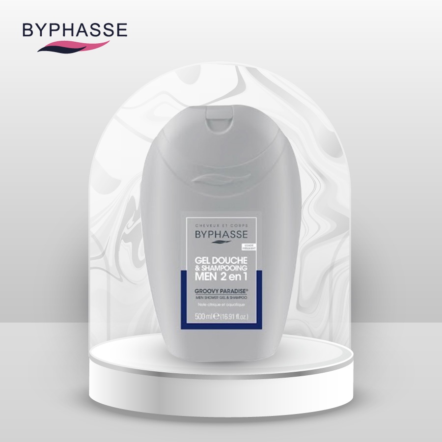 Gel tắm gội Byphasse 2 trong 1 dành cho nam Groovy Paradise 500ml