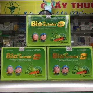 Cốm vi sinh Bioacimin Fiber hỗ trợ điều trị táo bón cho trẻ.
