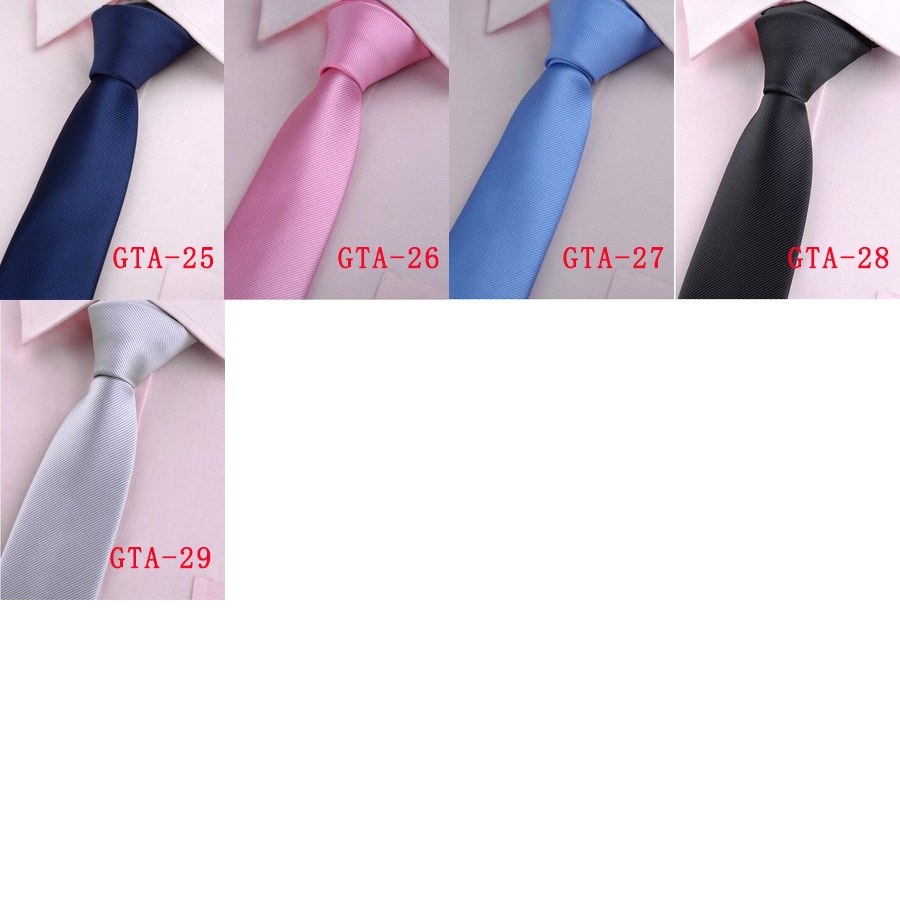 Cà Vạt Bản Nhỏ 6CM Họa Tiết Sọc / Chấm Bi Thời Trang Công Sở Cho Nam