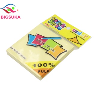 Giấy note vàng ghi chú cute Uni-T 3x3mm BIGSUKA