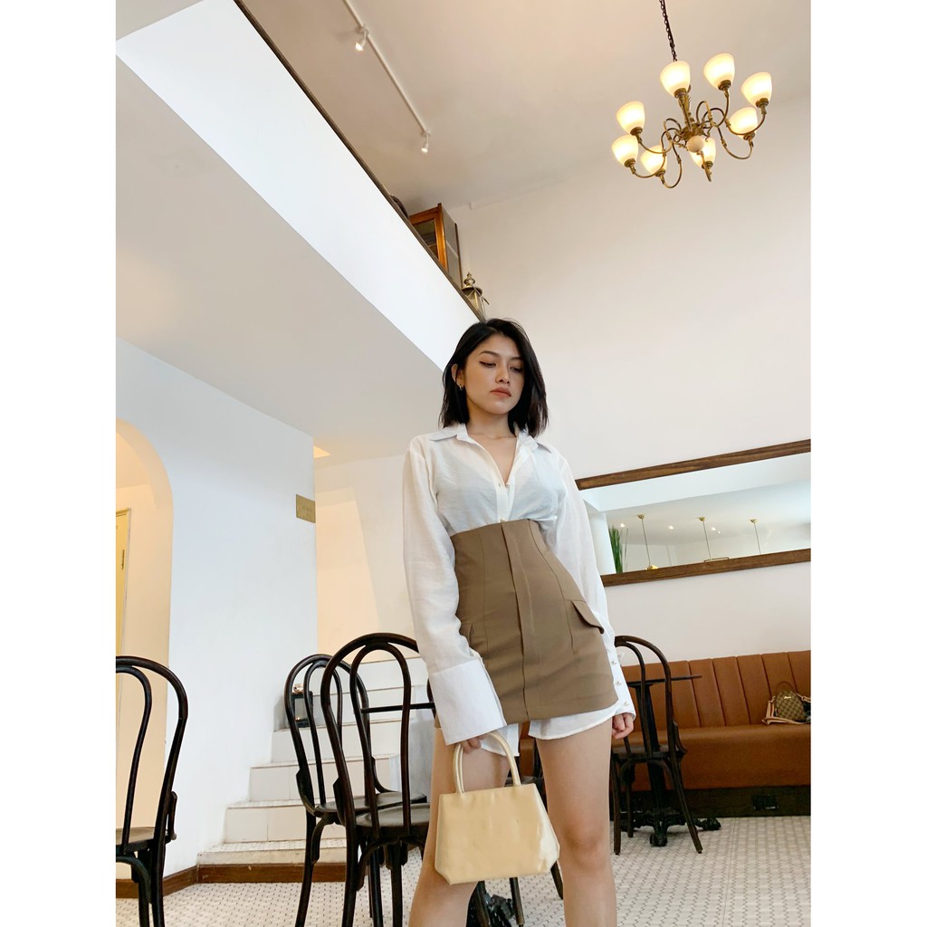 Chân váy cạp cao gợi cảm chất liệu kate Ý High Waist Skirt | ONONMADE | BigBuy360 - bigbuy360.vn