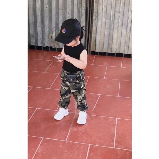 Quần lính jean cho bé