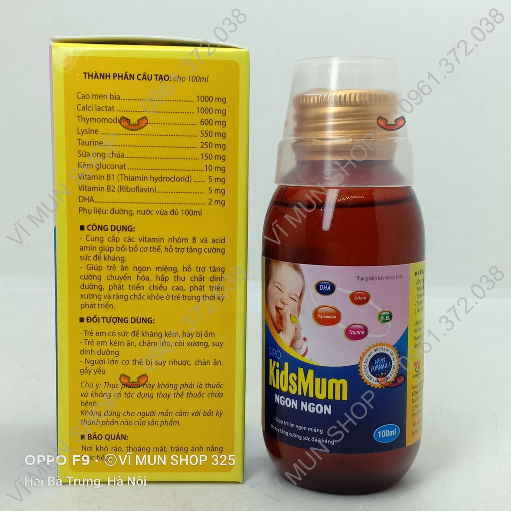 Siro KidsMum NGON NGON chai 100ml