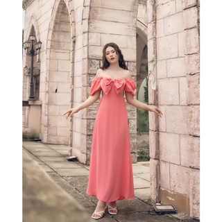 Đầm khoét eo nơ to siêu dễ thương vải lụa mango. đầm maxi dài. đầm ngắn đáng yêu, trẻ trung. tay bồng