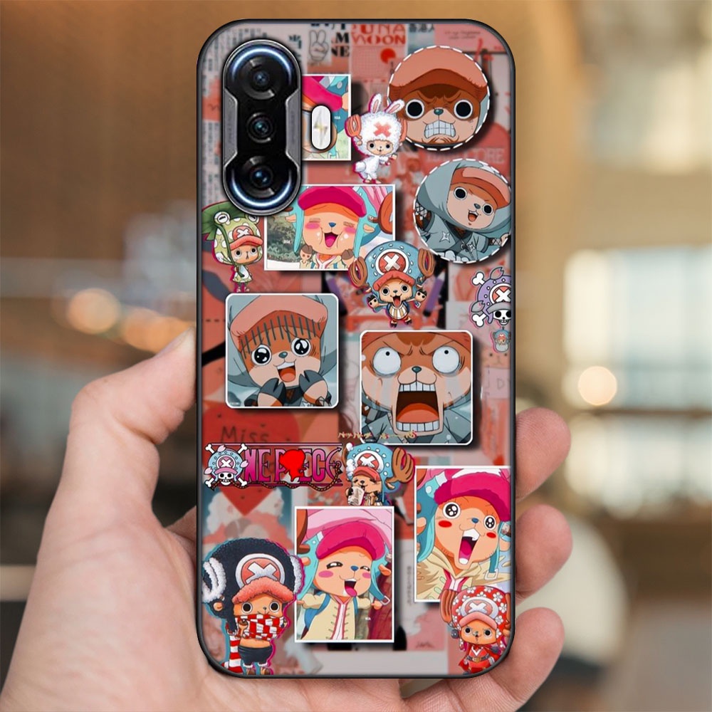Ốp lưng Xiaomi K40 Gaming viền đen in hình Chopper One Piece Đảo Hải Tặc