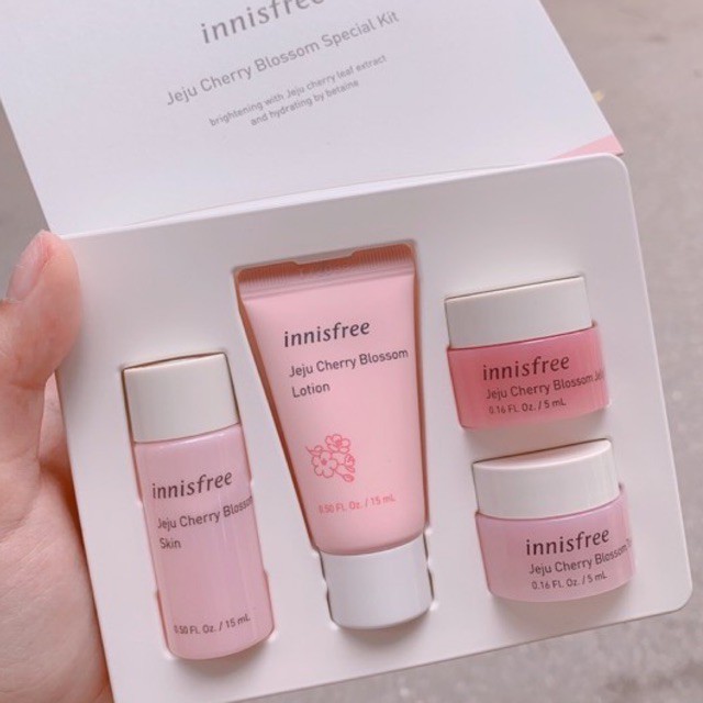 SET DƯỠNG TRẮNG INNISFREE CHERRY BLOSSOM MINI