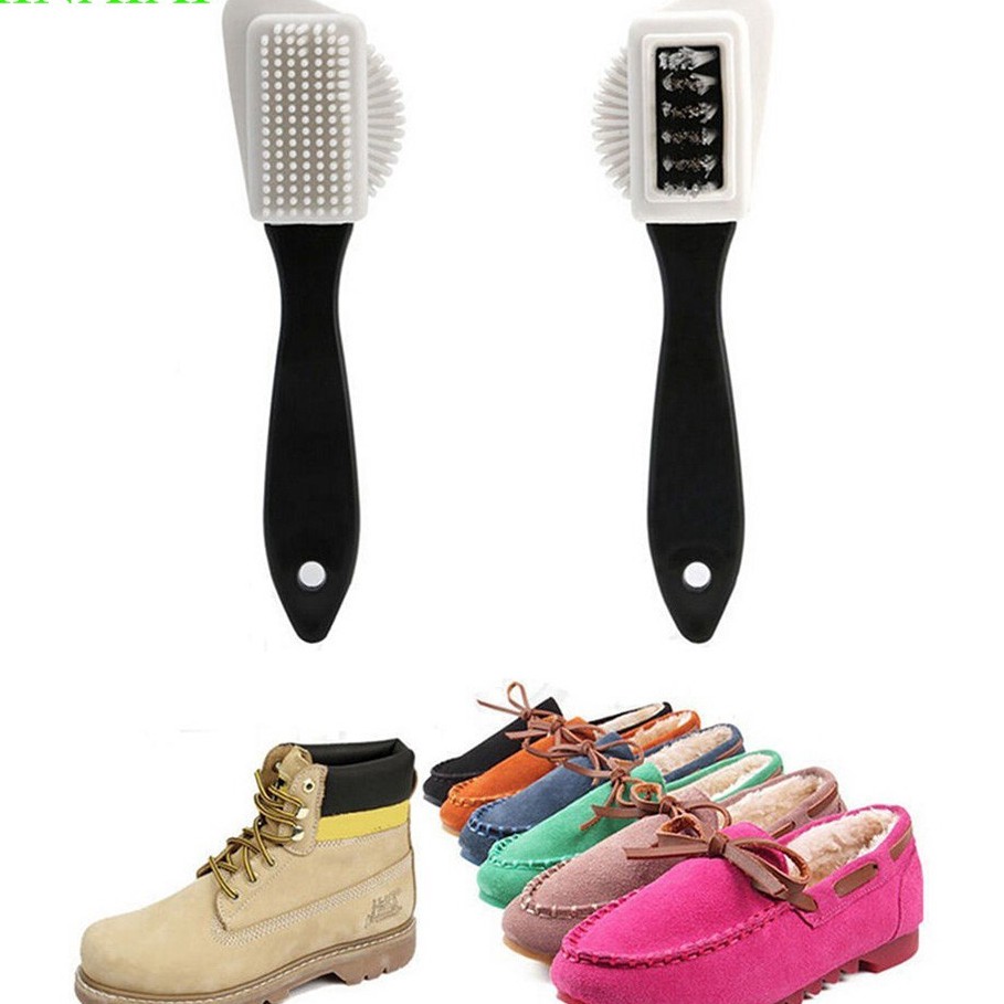 Bàn chải 3 mặt vệ sinh bốt & giày da lộn