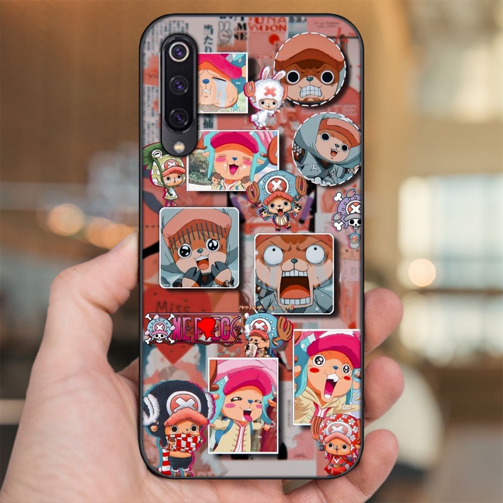 Ốp lưng Xiaomi Mi 9, Mi 9 SE viền đen in hình Chopper One Piece Đảo Hải Tặc
